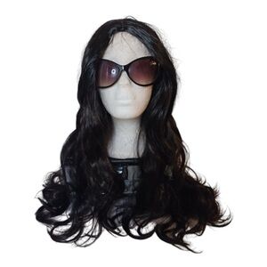 Synthetic Straight Wavy Full Wig 22" Black